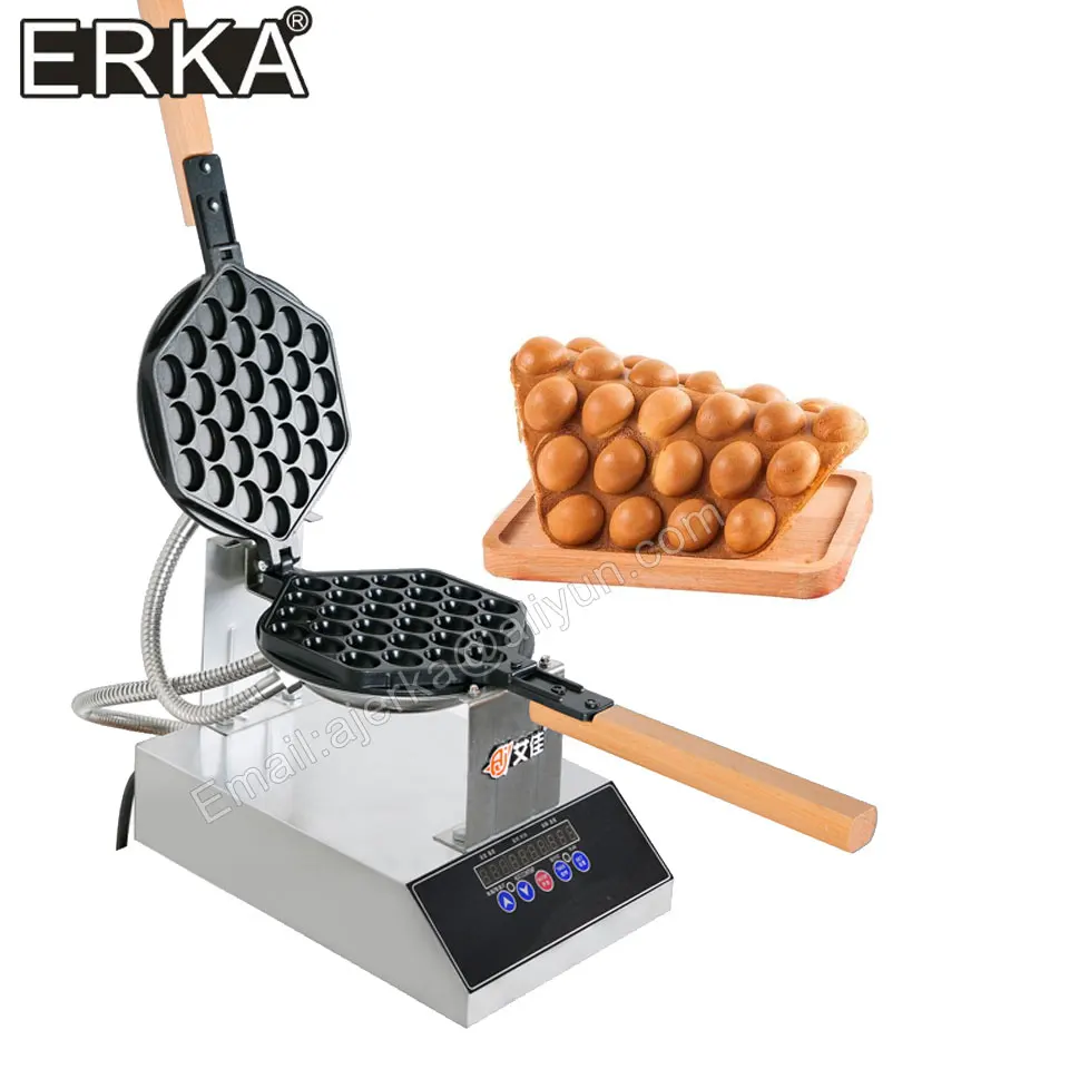 

ERKA directly factory price Commercial electric Non-stick bubble egg waffle maker style puff cake oven machine 110V 220V