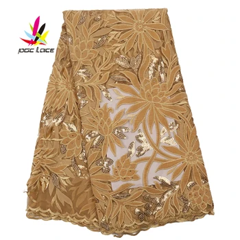 Golden Velvet Lace Fabric With Sequins For Party 2020 High Quailty African Nigerian Tulle French Mesh Lace For Women AMY3147B
Golden Velvet Lace Fabric With Sequins For Party 2020 High Quailty African Nigerian Tulle French Mesh Lace For Women AMY3147B