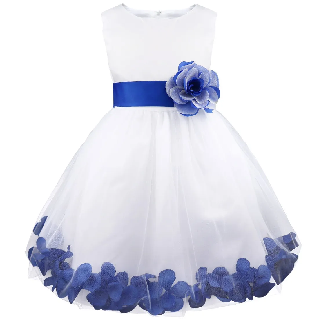 

Kids Girls Party Princess Dress Flower Petals Tulle Birthday Wedding Bridal Dresses Toddler Formal Pageant Bridesmaid Prom Gown