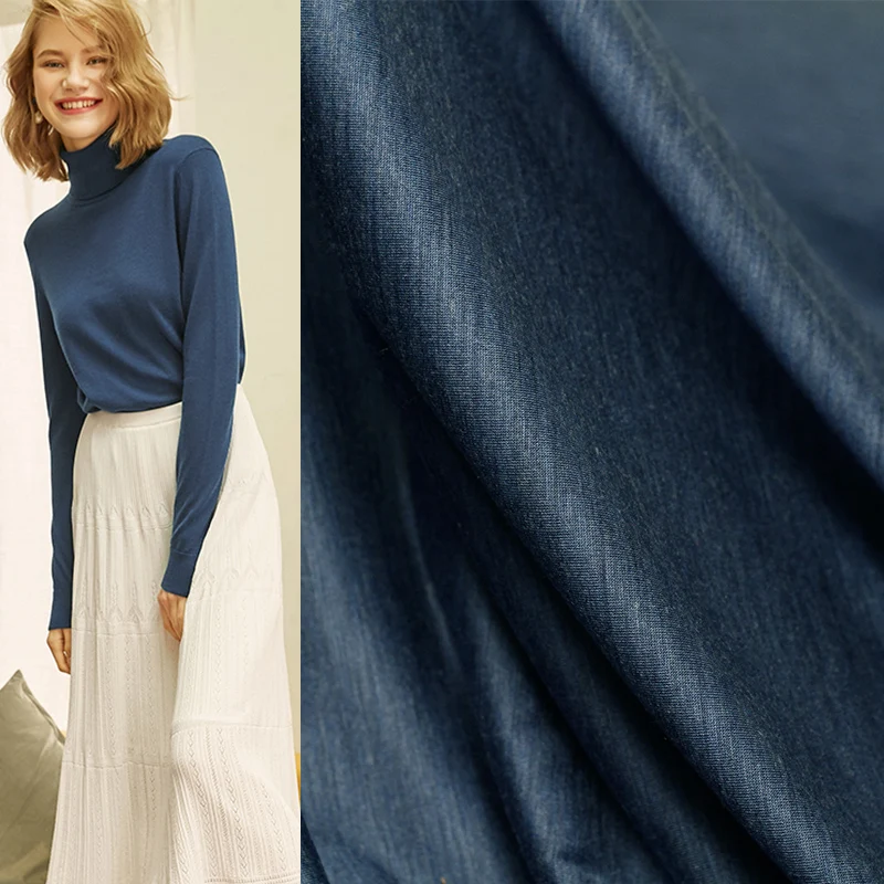 Pearlsilk Blue Soft Thin High Gloss Knitted Wool Fabrics Garment Material Autumn Women T-shirt Sewing Cloth Tailor Freeshipping
Pearlsilk Blue Soft Thin High Gloss Knitted Wool Fabrics Garment Material Autumn Women T-shirt Sewing Cloth Tailor Freeshipping