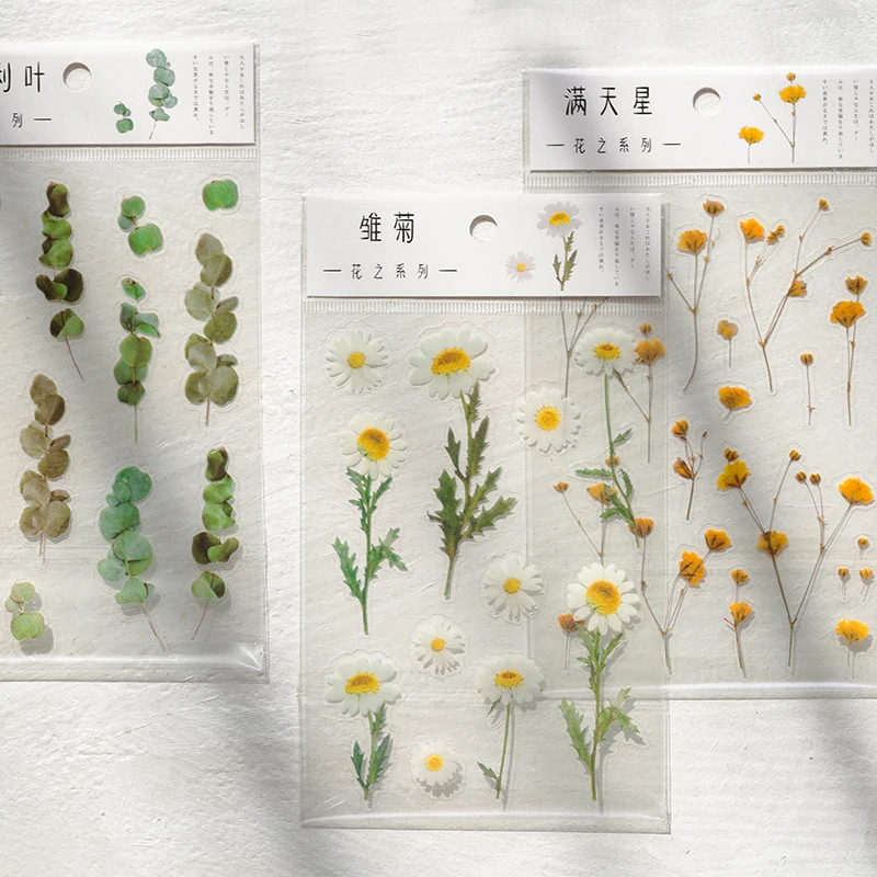 Flowers Stickers PET Waterproof Daisy Clover Plant Leaf Floral Sticker Adhesive Decoration DIY Journal Diary Kids Gift H6498
Flowers Stickers PET Waterproof Daisy Clover Plant Leaf Floral Sticker Adhesive Decoration DIY Journal Diary Kids Gift H6498