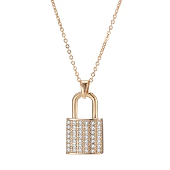 CZ Zircon Lock Necklaces for Women Lover Gold Color Luxury Padlock Pendant Necklace Fashion Gothic Jewelry Wedding Gifts 2020
CZ Zircon Lock Necklaces for Women Lover Gold Color Luxury Padlock Pendant Necklace Fashion Gothic Jewelry Wedding Gifts 2020
