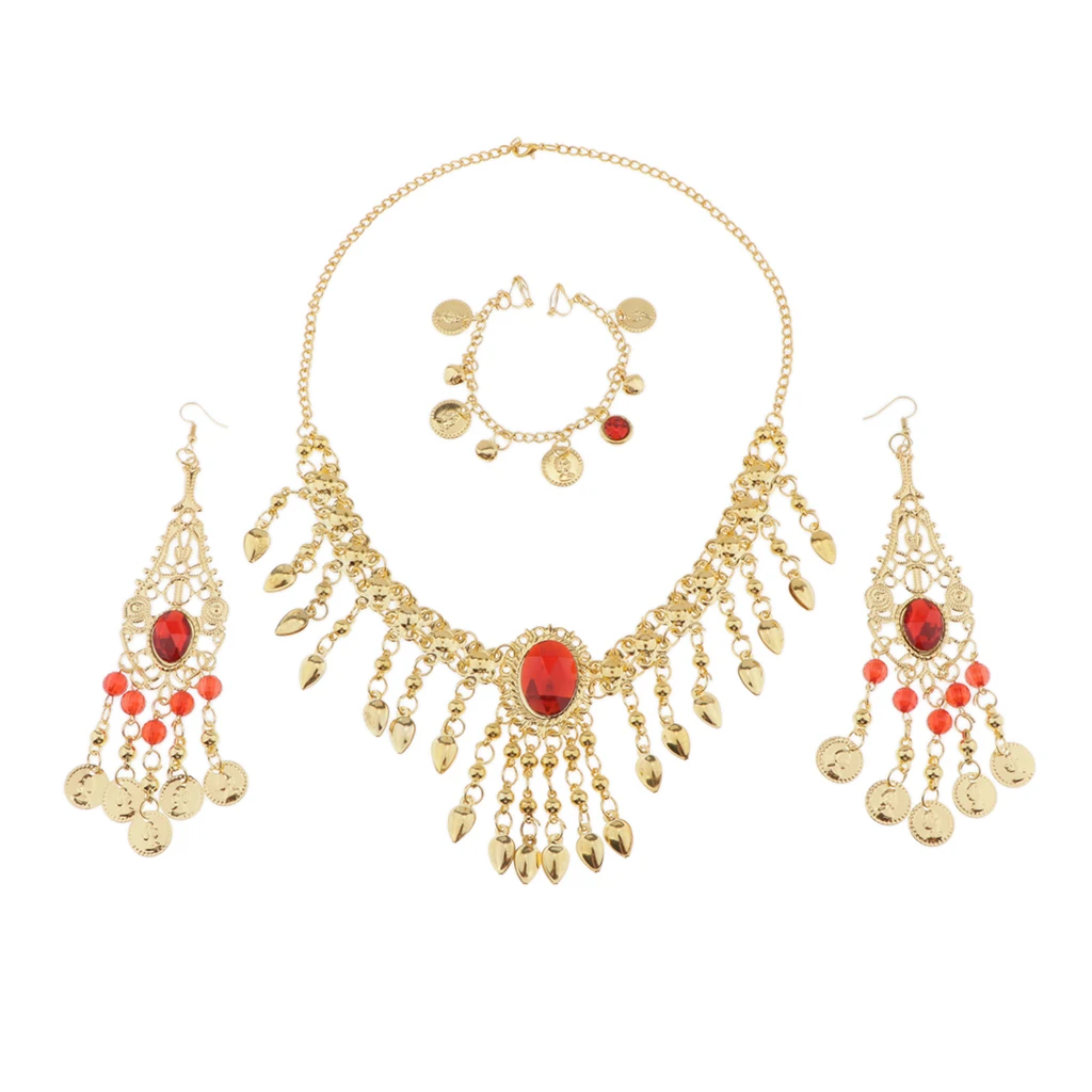 India Dance Belly Dance Jewelry Diamante Necklace ,earrings ,nose Chain India Dance Belly Dance Jewelry Diamante Necklace ,earrings ,nose Chain