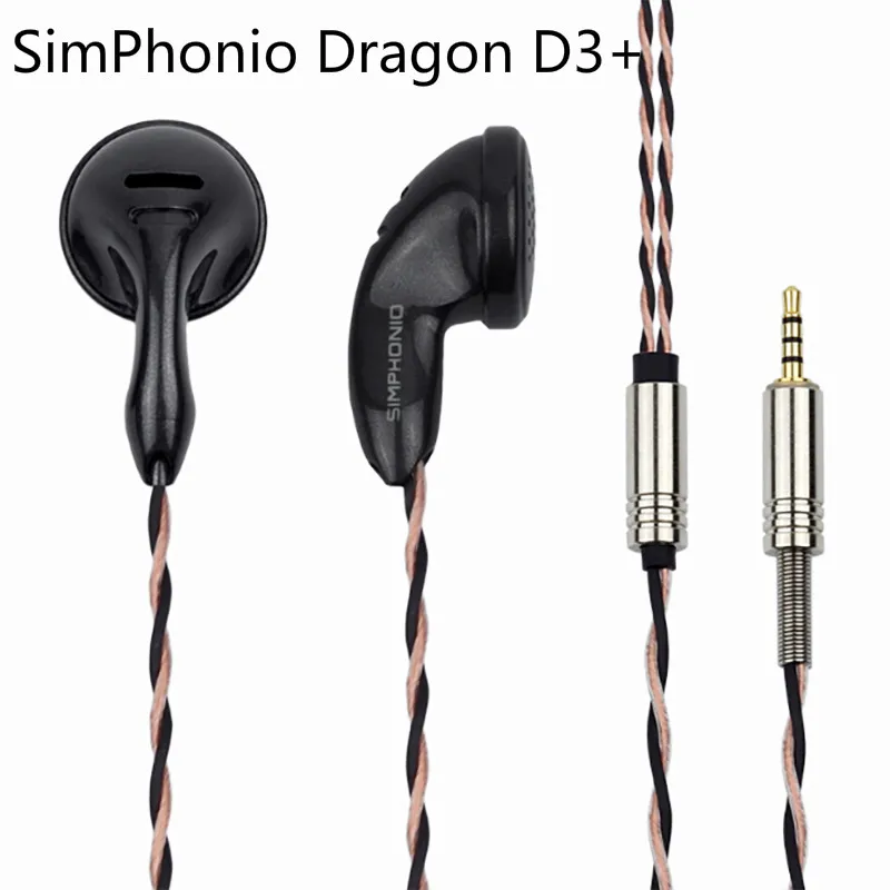 

SimPhonio Dragon D3 Plus D3+ Dynamic HiFi Music Monitor DJ Studio Audiophile Earphone Flat Head PK2 BK CM2000Ti Bell-Ti CHACONNE