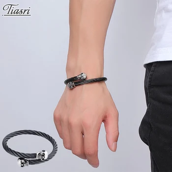 Tiasri Fashion Black Men's Bracelet High Quality Stainless Steel Twisted Rope Chain Hip-hop Punk Male Jewelry Accessories
Tiasri Fashion Black Men's Bracelet High Quality Stainless Steel Twisted Rope Chain Hip-hop Punk Male Jewelry Accessories