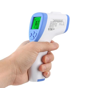 IR Infrared Sensor Forehead Body/ Object Thermometer Non-contact Temperature Measurement LCD Digital Display Handhold Design
IR Infrared Sensor Forehead Body/ Object Thermometer Non-contact Temperature Measurement LCD Digital Display Handhold Design