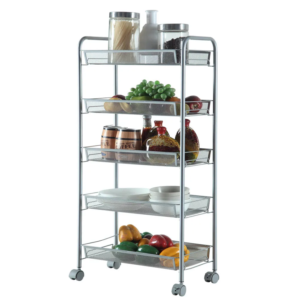 5 Layer Kitchen Storage Rack Organizer Bathroom Accessories Storage Box Removable Cart Rolling Storage Multifunctional Sliver
5 Layer Kitchen Storage Rack Organizer Bathroom Accessories Storage Box Removable Cart Rolling Storage Multifunctional Sliver