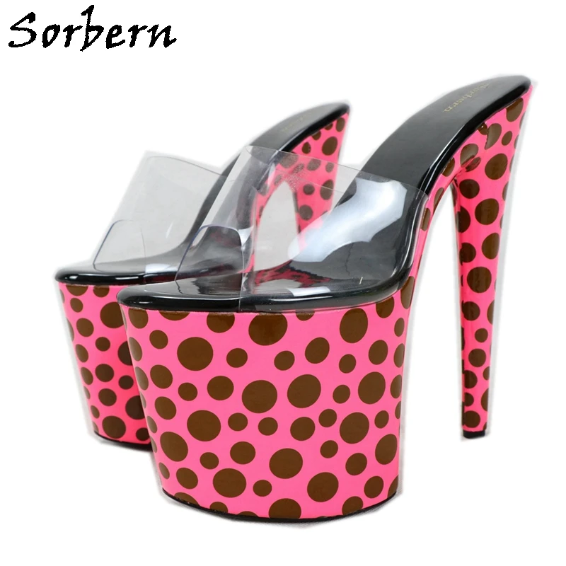 Sorbern Polka Dot Shoes Women Sandals Transparent Pvc Slip On Female Shoes Summer Styles Open Toe 20Cm Extreme High Heels
Sorbern Polka Dot Shoes Women Sandals Transparent Pvc Slip On Female Shoes Summer Styles Open Toe 20Cm Extreme High Heels