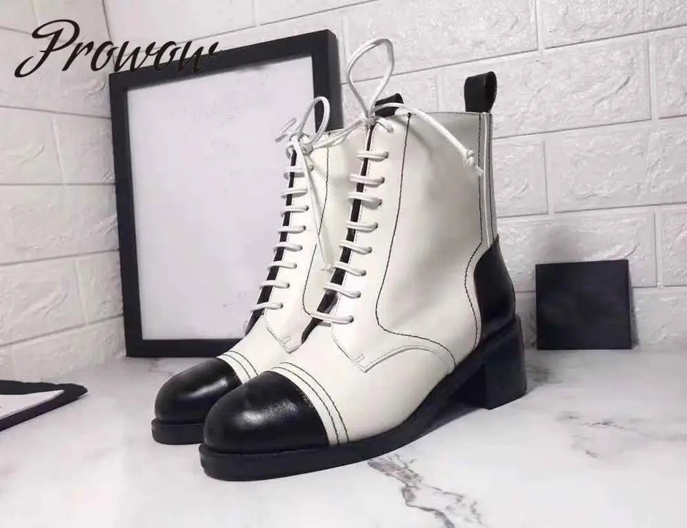 Prowow New Genuine Leather Gladiator Lace Up Women Autumn Winter Boots Round Toe Thick Low Heel Ankle Boots Shoes Women Brand
Prowow New Genuine Leather Gladiator Lace Up Women Autumn Winter Boots Round Toe Thick Low Heel Ankle Boots Shoes Women Brand