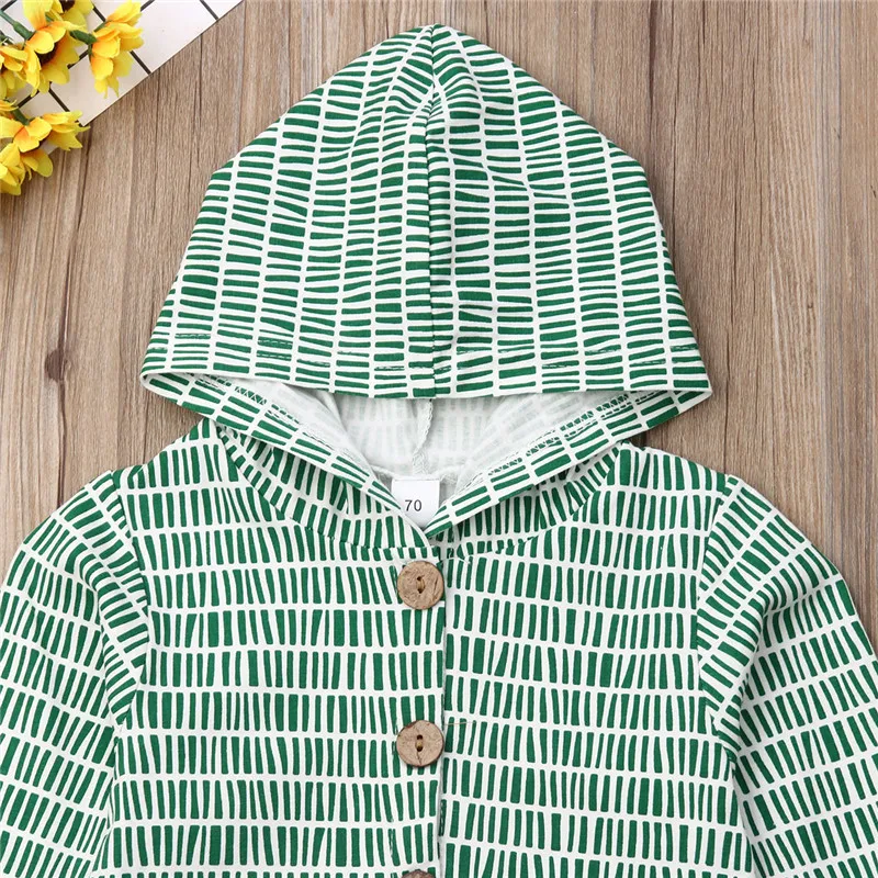 Одежда для новорожденных 0 18 месяцев осень 2019 комбинезоны в зеленую полоску