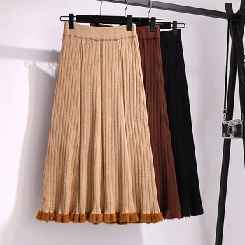 Pleated Vintage Skirt Women Knit High Waist A Line Soft Casual Elegant Black Skirts Streetwear Spring Autumn Fashion Midi Saia
Pleated Vintage Skirt Women Knit High Waist A Line Soft Casual Elegant Black Skirts Streetwear Spring Autumn Fashion Midi Saia
