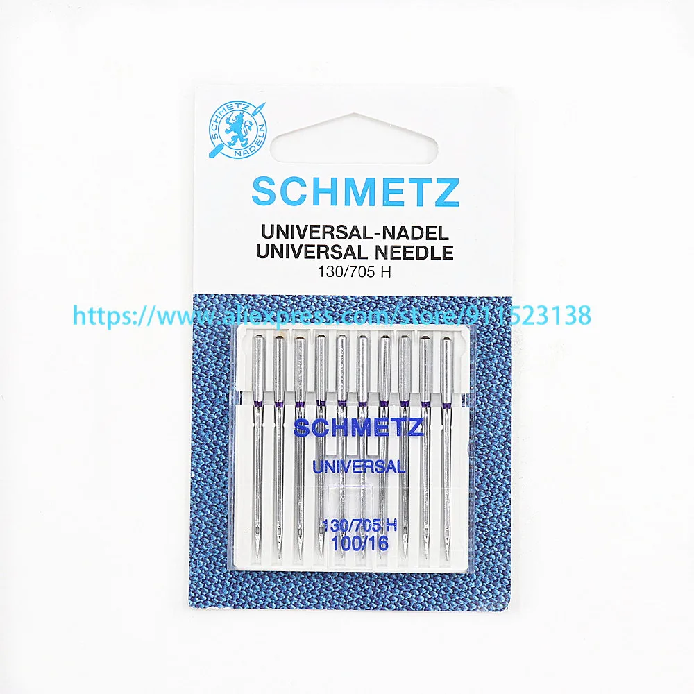 

10 Pcs Genuine Germany Schmetz Universal Needle 130/705 H 100/16 For Household Sewing Machine