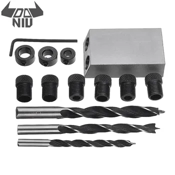 DANIU Grey Pocket Hole Jig with Dowel Drill Set Woodworking Joint Tool Woodworking Guide Locator Tools Set
DANIU Grey Pocket Hole Jig with Dowel Drill Set Woodworking Joint Tool Woodworking Guide Locator Tools Set