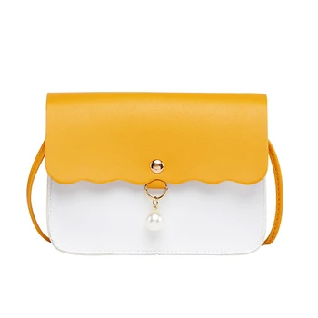 Small Cross-body Casual Style Satchel Stylish Leather Shoulder Bag with Pearl for Women and Girls Yellow/Green/Blue/Black/Pink
Small Cross-body Casual Style Satchel Stylish Leather Shoulder Bag with Pearl for Women and Girls Yellow/Green/Blue/Black/Pink