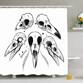 Shower Curtain Set with Hooks 72x72 Horror Tatoo Crow Skull Fear Aztec Print Mexican Old Sign Zoology Engraving Animals Bones
Shower Curtain Set with Hooks 72x72 Horror Tatoo Crow Skull Fear Aztec Print Mexican Old Sign Zoology Engraving Animals Bones