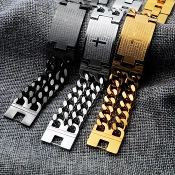 opk Cross-border Amazon Hot Selling Bible Cross Titanium Steel Bracelet Adjustable Men's Bracelet
opk Cross-border Amazon Hot Selling Bible Cross Titanium Steel Bracelet Adjustable Men's Bracelet