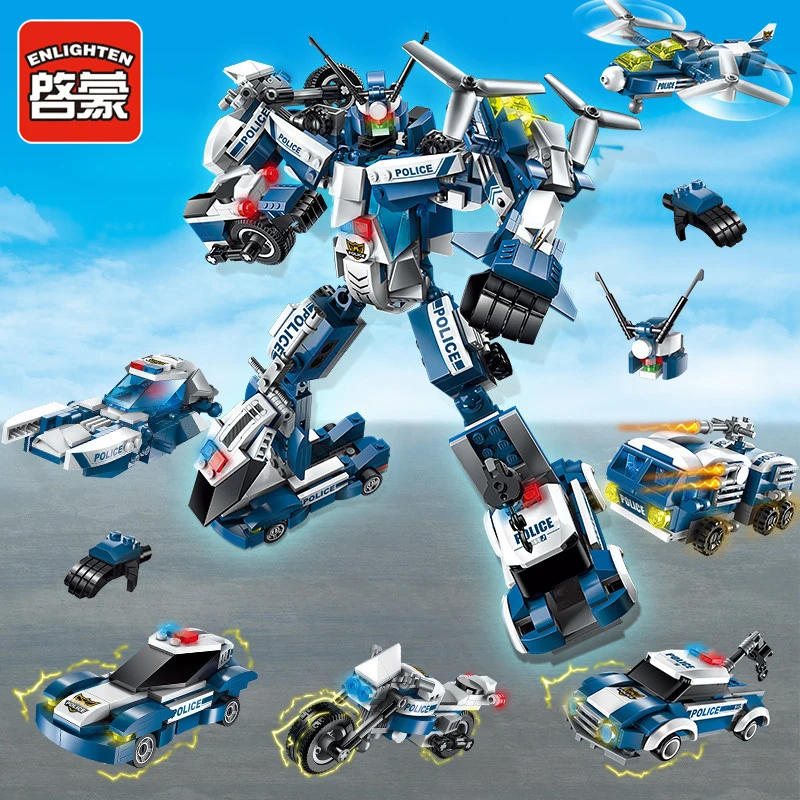 ENLIGHTEN 6IN1 Technic Transformers Building Blocks Bricks City Police Swat War Generals Robot Compatible Education Toys Gift
ENLIGHTEN 6IN1 Technic Transformers Building Blocks Bricks City Police Swat War Generals Robot Compatible Education Toys Gift