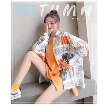Autumn Fashion Women Vintage Cartoon Print Lapel Shirt Fall 2019 Loose Single-breasted Long Sleeve Blouse
Autumn Fashion Women Vintage Cartoon Print Lapel Shirt Fall 2019 Loose Single-breasted Long Sleeve Blouse
