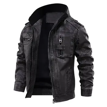 Motorcycle Leather Jacket Men Casual Outwear Fitness Jackets European size Dropshipping
Motorcycle Leather Jacket Men Casual Outwear Fitness Jackets European size Dropshipping