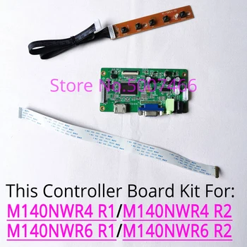 For M140NWR4 R1/R2 M140NWR6 R1/R2 30Pin-eDP VGA HDMI 14" WLED notebook LCD screen 1366*768 display controller drive card DIY kit