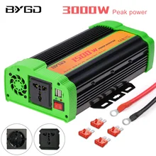BYGD Car Inverter 12V to 220V 1500W Power 2.1 A USB Fast Charging Ports Auto Voltage Converter Inverter for Travel Camping
BYGD Car Inverter 12V to 220V 1500W Power 2.1 A USB Fast Charging Ports Auto Voltage Converter Inverter for Travel Camping