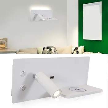 Headboard Backlit Led Living Room Home Decor Adjustable Angle Wireless Charger Reading Light Phone Shelf Wall Lamp USB Port
Headboard Backlit Led Living Room Home Decor Adjustable Angle Wireless Charger Reading Light Phone Shelf Wall Lamp USB Port
