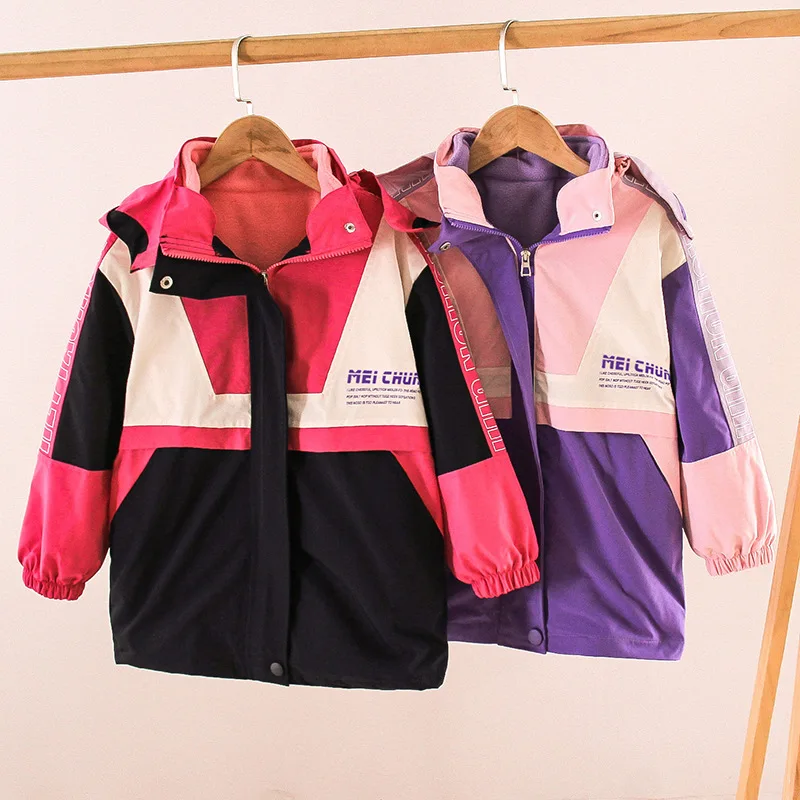 Girls Polar Fleece Hiking Jacket Spring Kids Coat 2 pcs Hooded Waterproof Windbreaker Autumn Winter Children Clothes LM010
Girls Polar Fleece Hiking Jacket Spring Kids Coat 2 pcs Hooded Waterproof Windbreaker Autumn Winter Children Clothes LM010