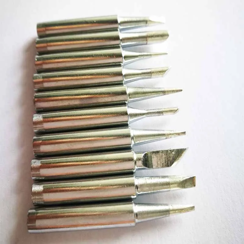 Soldering Iron Tips 10pcs 900M Welding tools and accessories Electric iron 907 852D 898D 936d E60wt E90wt Lead-Free Welding tips
Soldering Iron Tips 10pcs 900M Welding tools and accessories Electric iron 907 852D 898D 936d E60wt E90wt Lead-Free Welding tips