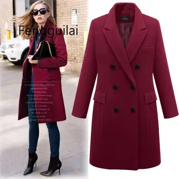 FENGGUILAI Plus Size 5XL Oversized Overcoat Women Winter Warm Thicken Double Breasted Windproof Jacket Slim Fit Long Woolen Coat
FENGGUILAI Plus Size 5XL Oversized Overcoat Women Winter Warm Thicken Double Breasted Windproof Jacket Slim Fit Long Woolen Coat