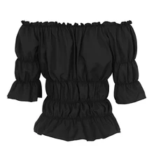 Women Renaissance Medieval Chemise Shirt Victorian Girls Gothic Retro Peasant Wench off shoulder Blouse Resist top Costume
Women Renaissance Medieval Chemise Shirt Victorian Girls Gothic Retro Peasant Wench off shoulder Blouse Resist top Costume