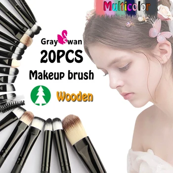 GraySwan 20PCS Wood Brush Makeup Brush Sets Foundation Powder Cosmetic Blush Eyeshadow Women Beauty Glitter Make Up brushes tool
GraySwan 20PCS Wood Brush Makeup Brush Sets Foundation Powder Cosmetic Blush Eyeshadow Women Beauty Glitter Make Up brushes tool