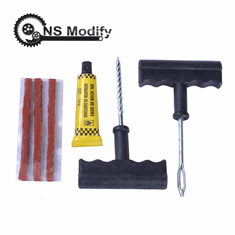 NS Modify 6PCS Motorcycle Tire Repair Kit Tubeless Tire Tyre Puncture Plug Repair Tool Kit Professional Drill Bit Repair Tool
NS Modify 6PCS Motorcycle Tire Repair Kit Tubeless Tire Tyre Puncture Plug Repair Tool Kit Professional Drill Bit Repair Tool
