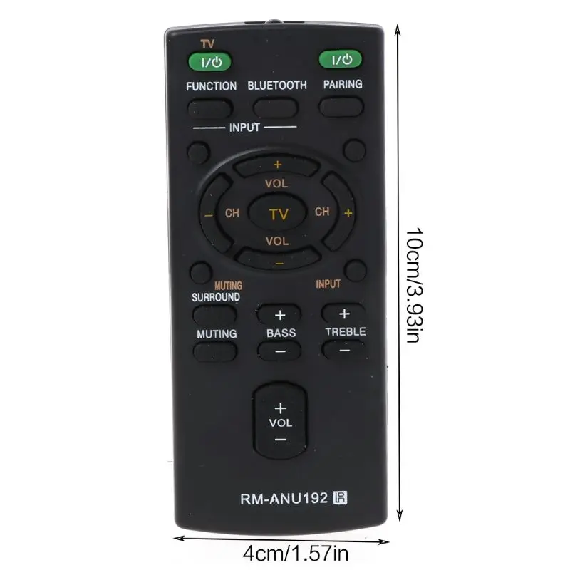 Replace Remote Control RM-ANU192 for sony Smart LCD LED TV HT-CT60BT SA-CT60BT SA-CT60 Sound Bar Television Controller
Replace Remote Control RM-ANU192 for sony Smart LCD LED TV HT-CT60BT SA-CT60BT SA-CT60 Sound Bar Television Controller