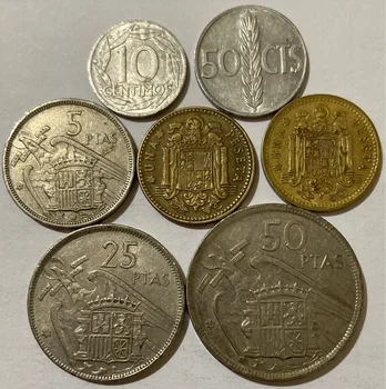 Set 7Pcs Spain Coins 1953-1966 Francis Edition Europe 100% Original Coin Collection Used
Set 7Pcs Spain Coins 1953-1966 Francis Edition Europe 100% Original Coin Collection Used