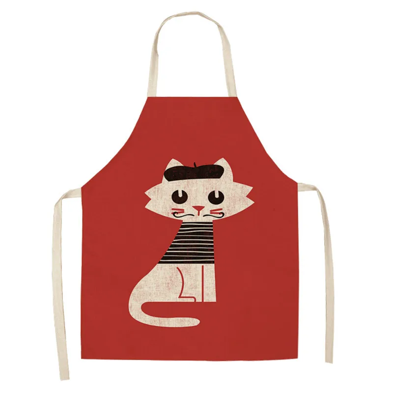 Lovely Cat Aprons Kitchen Apron Cotton Linen Aprons for Woman Cartoon Cat Printed Sleeveless For Cooking Home Cleaning Tools
Lovely Cat Aprons Kitchen Apron Cotton Linen Aprons for Woman Cartoon Cat Printed Sleeveless For Cooking Home Cleaning Tools