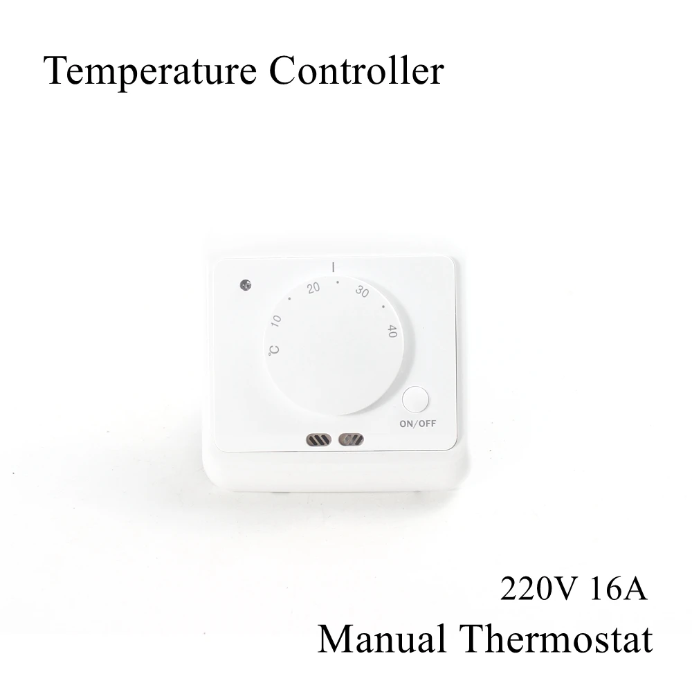 220V 16A Temperature Controller Manual Knob Thermostat Electric Instrument Floor Warming Underfloor Heating Room Warm System
220V 16A Temperature Controller Manual Knob Thermostat Electric Instrument Floor Warming Underfloor Heating Room Warm System