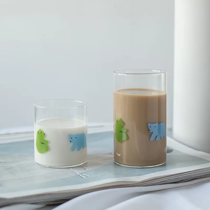 Korean Creative Heat-Resistant Glass, Cute Bear, Animal Print, Children's Milk Cup, Espresso Juice, Cold Drink, Hot Drink Drinkw 
Korean Creative Heat-Resistant Glass, Cute Bear, Animal Print, Children's Milk Cup, Espresso Juice, Cold Drink, Hot Drink Drinkw