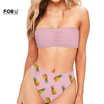FORUDESIGNS Tropical Hawaii Style Women's Sexy Swimsuit Pineapple Pattern Bandeau Top Biquinis 2-Piece Strapless Beachwear 2020
FORUDESIGNS Tropical Hawaii Style Women's Sexy Swimsuit Pineapple Pattern Bandeau Top Biquinis 2-Piece Strapless Beachwear 2020