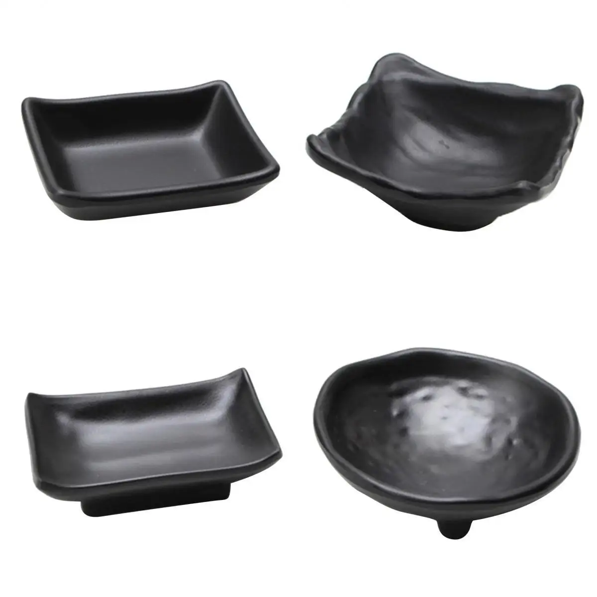 4-set Snack Dipper Saucer Tray Condiment Tomato Chips Corns Nuts Bite Bowl B