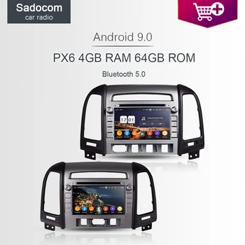 PX6 DSP IPS Android 9.0 8 Core 4GB RAM 64GB Car DVD Player GPS Navi RDS autoradio car radio 5.0 For Hyundai Santa Fe 2006-2012
PX6 DSP IPS Android 9.0 8 Core 4GB RAM 64GB Car DVD Player GPS Navi RDS autoradio car radio 5.0 For Hyundai Santa Fe 2006-2012