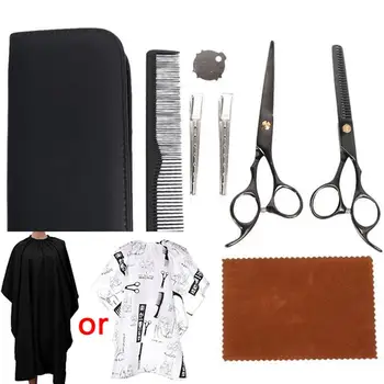 Hair Cutting Scissors Set Hairdressing Cape Professional Barber Thinning Scissors Comb Clips Salon Home Hairdressing Shears
Hair Cutting Scissors Set Hairdressing Cape Professional Barber Thinning Scissors Comb Clips Salon Home Hairdressing Shears