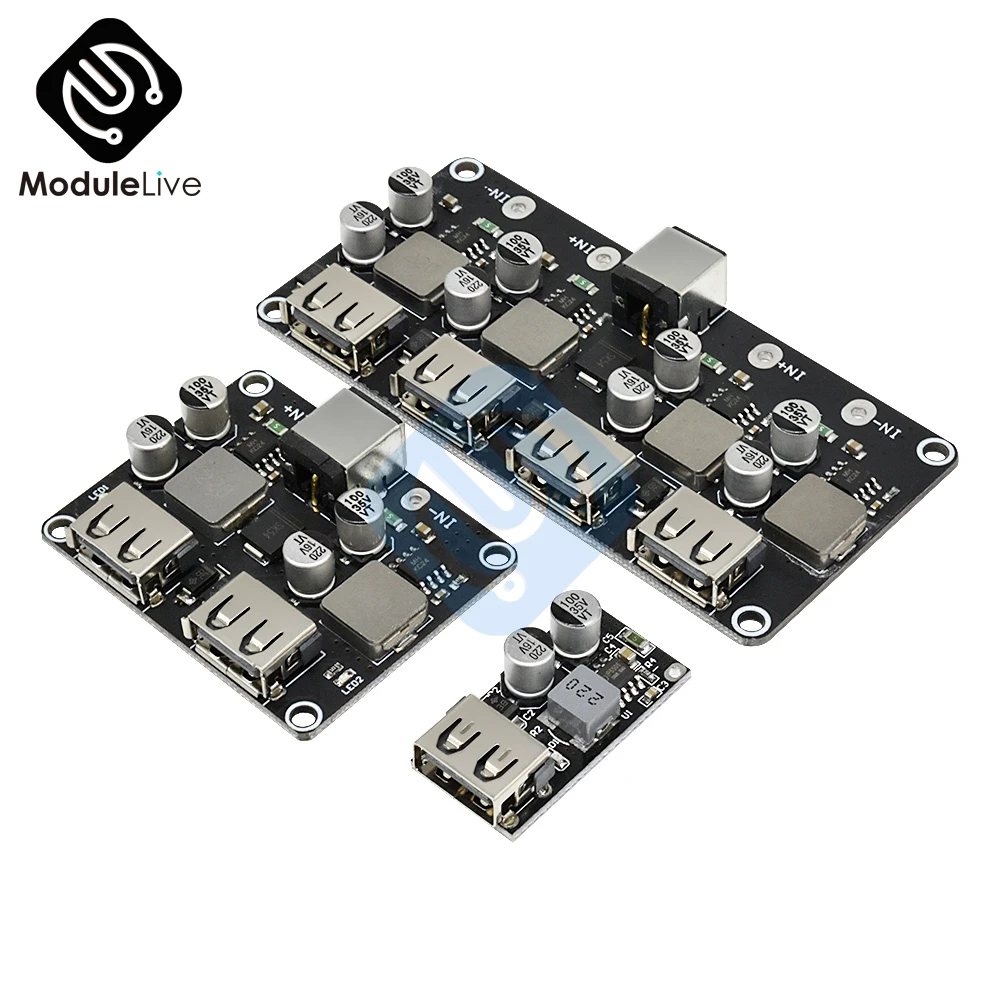 Плата быстрой зарядки QC2.0 QC3.0 1 2 3USB понижающий источник питания для автомобиля
