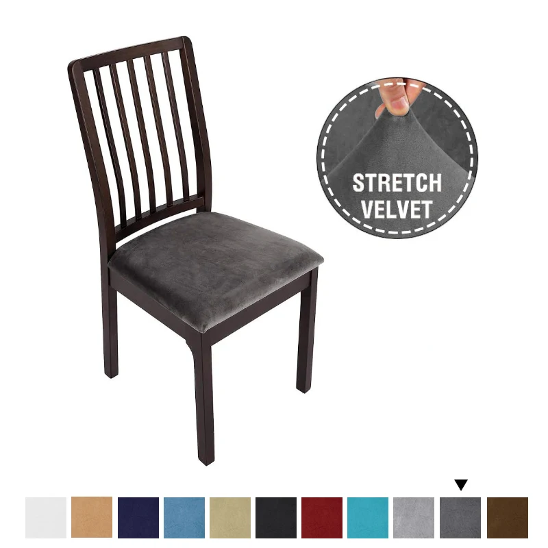 Thick Stretch Velvet Dining Room Upholstered Cushion Chair Seat Covers Removable Slipcovers with Washable Furniture Protector
Thick Stretch Velvet Dining Room Upholstered Cushion Chair Seat Covers Removable Slipcovers with Washable Furniture Protector