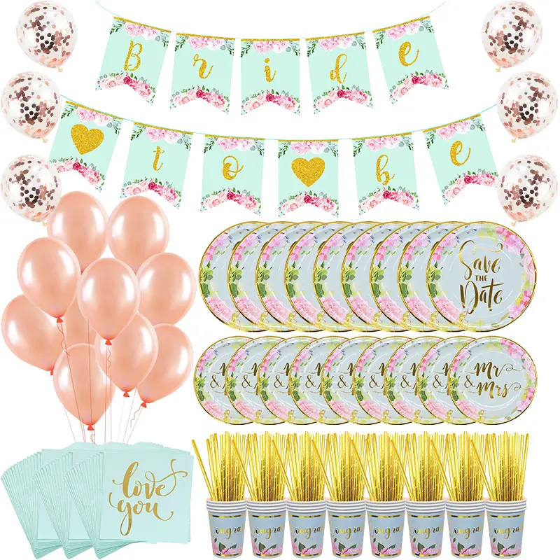 Bachelor Party Decoration Bride To Be Banner Disposable Tableware Set Plate Cups Straw Napkin For Wedding Hen Party Decoration 
Bachelor Party Decoration Bride To Be Banner Disposable Tableware Set Plate Cups Straw Napkin For Wedding Hen Party Decoration