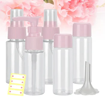 1 Set of 7pcs Travel Subpackage Bottles Refillable Empty Bottle Funnel Sticker Kit (Pink)
1 Set of 7pcs Travel Subpackage Bottles Refillable Empty Bottle Funnel Sticker Kit (Pink)