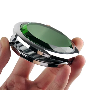 Metal Makeup Mirror Pocket Fold Round Crystal Engraved Cosmetic Compact Mirror Portable Cute Espelho De Bolso Personalized 
Metal Makeup Mirror Pocket Fold Round Crystal Engraved Cosmetic Compact Mirror Portable Cute Espelho De Bolso Personalized