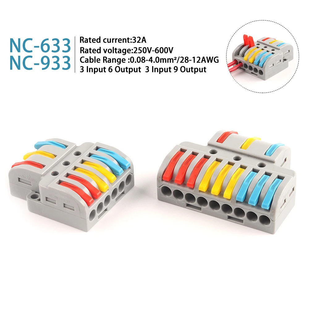 Quick Wire Connector electrical Led splitter Universal Push-in Conductor PCT SPL series Wiring Connectors Terminal Block
Quick Wire Connector electrical Led splitter Universal Push-in Conductor PCT SPL series Wiring Connectors Terminal Block