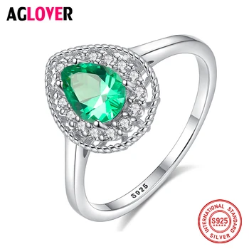 AGLOVER Luxury Brand 925 Sterling Silver Ring Fashion Drop / Teardrop Zircon Ring For Women Wedding Party Jewelry Gift
AGLOVER Luxury Brand 925 Sterling Silver Ring Fashion Drop / Teardrop Zircon Ring For Women Wedding Party Jewelry Gift