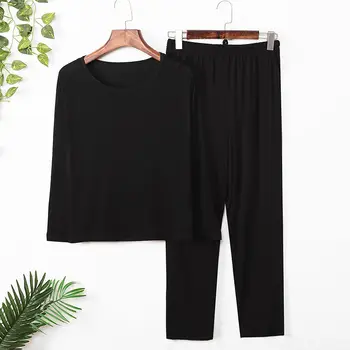 Modal Pajamas Set Long Sleeve Shirt Pants 2Piece/Set Cool Summer Sexy Red Mom Elastic Big 4XL Size Sleepwear 2020 Homewear
Modal Pajamas Set Long Sleeve Shirt Pants 2Piece/Set Cool Summer Sexy Red Mom Elastic Big 4XL Size Sleepwear 2020 Homewear