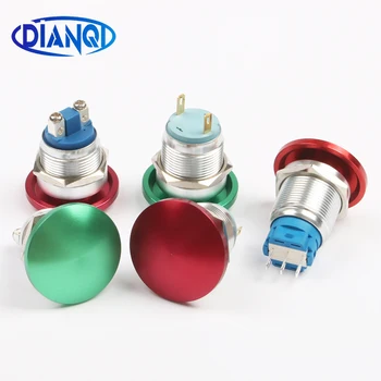 19mm Metal aluminum mushroom head switch Push Button Switch 1NO Momentary/1NO1NC Latching Car press button 2pin terminal 19MG/L
19mm Metal aluminum mushroom head switch Push Button Switch 1NO Momentary/1NO1NC Latching Car press button 2pin terminal 19MG/L
